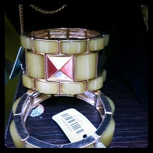 Fold and green bracelets